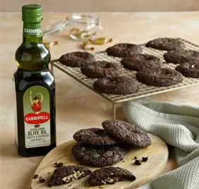 Olive Oil Salted Caramel Brownie Cookies